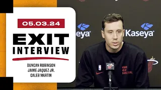 Duncan Robinson, Jaime Jaquez Jr., Caleb Martin Exit Interview | May 3, 2024