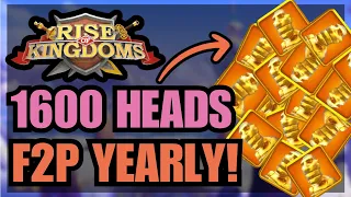 The EASY TRICKS to earn 1600+ Gold heads per year! The F2P methods! Rise of kingdoms