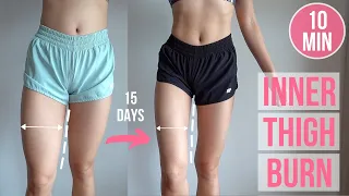 15 DAYS INNER THIGH BURN (10 min No Jumping Workout) #EmiTransform