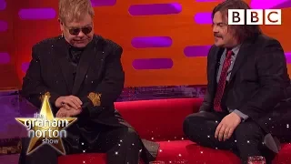 STUNNING Elton John dazzles Jack Black in bejewelled 💎 suit - The Graham Norton Show
