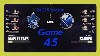 NHL24 Game 45 Season 2 Toronto Maple Leafs @ Buffalo Sabers