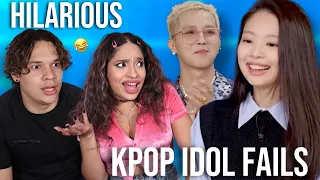 Waleska & Efra 'Kpop Idols Funny Fails (ft. Blackpink, Twice, Winner, Ikon, BTS)'