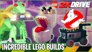 Ghostbusters RTV, Fearsome Flush, and Highway Haunter get remade in LEGO 2K Drive