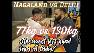 Vethozo lohe  vs Abhimanyu Chhillar            Battle for the strongest left arm teen in India 🇮🇳