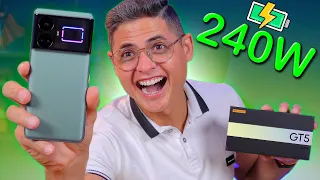 INCRÍVEL! Esse Realme GT5 240W carrega sua BATERIA 🔋 em 12 MINUTOS! Unboxing e Impressões