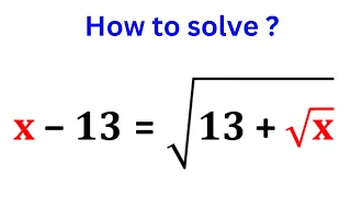 Poland | Math Olympiad Algebra Problem | Find the Value of x ? Radical Simplification Challenge