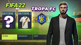 CRIANDO MEU TIME DO ZERO - ESTÁDIO, UNIFORME, ESCUDO | MODO CARREIRA #1 - FIFA 22