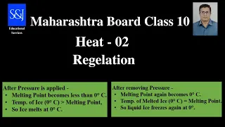 02. Heat. Regelation. Maharashtra Board Class 10 Chapter 5.