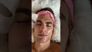 GIVING MY BF A FACIAL ROUTINE | Smooth Skin #shorts