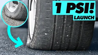 Do Flat Tyres Make Your Car FASTER? | For Science