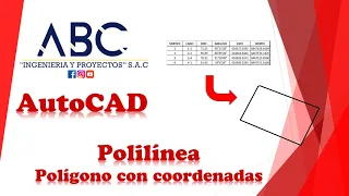 AutoCAD - Polilínea, dibujar polígono con coordenadas (Modo manual y desde Excel)