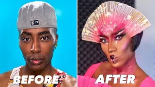 NINA BO'NINA BROWN   DRAG QUEEN MAKEUP TRANSFORMATION