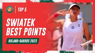 Iga Swiatek's Top 5 Points | Roland-Garros 2023