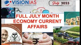 July month economy current affairs #visionias #july2023currentaffairs #economycurrentaffairs #upsc