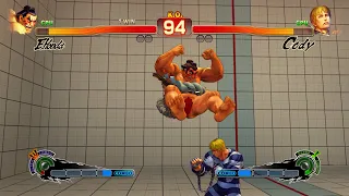 E.Honda vs Cody (Very Hard) - Ultra Street Fighter IV All Characters