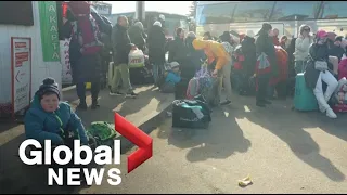 Russia-Ukraine conflict: Tired, emotional, anxious Ukrainians queue to leave the country
