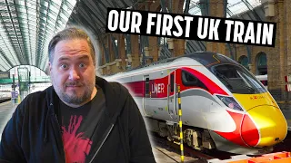 Americans First Time Taking the Train in the UK (Azuma Bullet Train London to Newcastle)