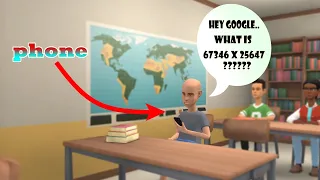 Classic Caillou Cheats On math Test using Google this Time/ Grounded S3 EP37