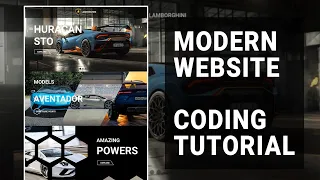 Part 1 : - Fully Responsive Lamborghini One Page Modern Website Coding Tutorial | Awesome Web UX