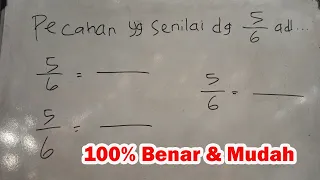 Pecahan Yang Senilai Dengan 5/6 Adalah, Tentukan 3 Pecahan Senilai 5 Per 6