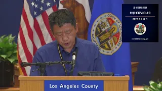 L.A. County officials deliver COVID-19 updates (August 12, 2020)