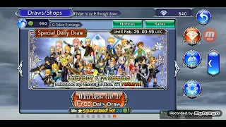 DFFOO End of Service Free Daily Gacha Banner 96th Draw