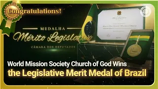 [WATV NEWS] The World Mission Society Church of God Wins The Legislative Merit Medal of Brazil