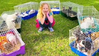 Nastya tem um zoológico em casa