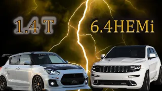 Swift Sport VS JEEP SRT8