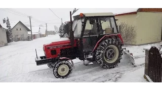 Zetor 7011 + Pluh Odhrnování sněhu 2013