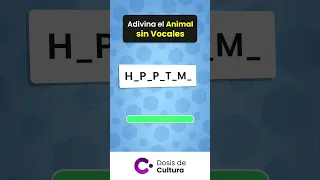 Adivina el ANIMAL sin Vocales 🧐🐯. Parte 1.