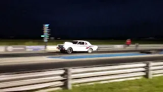 66 Ford Falcon big block with nitrous drag racing on a solid pass