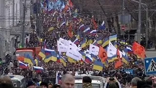 Moscow the centre for pro and anti rallies on eve of Crimea vote