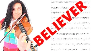 How To Play Believer by Imagine Dragons On The Violin 🎻  Tutorial With Sheet Music