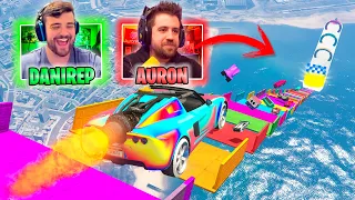 LA MEJOR MEGA RAMPA DEL MUNDO CON AURONPLAY Y AMIGOS! - GTA 5 ONLINE