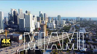 Downtown Miami 2023 by Drone 4K.