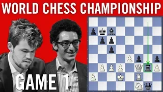 World Chess Championship 2018 Game 1: Magnus Carlsen vs Fabiano Caruana