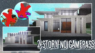 how to Make a 2 STORY NO GAMEPASS House with WINDOWS | bloxburg