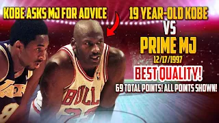 Michael Jordan vs Kobe Bryant 12/17/1997 BEST QUALITY!  69 Total Points-  All Points Shown