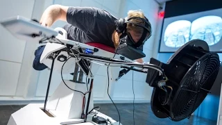 Flying the Birdly Virtual Reality Simulator