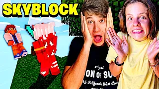 HO LITIGATO CON LA MIA RAGAZZA SU MINECRAFT *RISCHIOSO* -SKYBLOCK EP.1