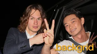 Ansel Elgort brings his own camera for a 'Tokyo Vice' event at The Avalon in Los Angeles, CA