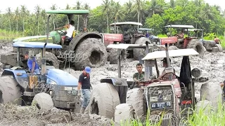 10 Tractors Bogged Stuck In Mud Heavy Recovery Tractor Pulling