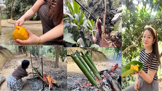 Cooking pork and rice in a bamboo tube| Ep-5| Day in my life| Naga traditional way of cooking|