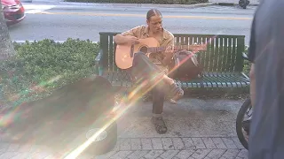 Damon Gorham Amazing Busker in Delray Beach