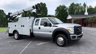 2015 FORD F550 4x4 MECHANICS TRUCK CRANE COMPRESSOR 30 FT 7500LB CRANE SERVICE TRUCK FOR SALE