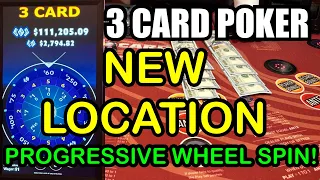 3 CARD POKER in LAS VEGAS! NEW LOCATION!! WE GOT THE PROGRESSIVE JACKPOT BONUS WHEEL!!