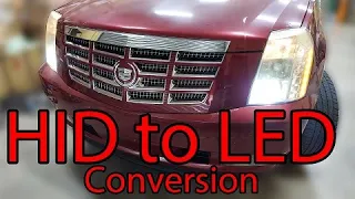 2007-2014 Cadillac Escalade Yukon Silverado HID to LED Conversion