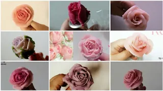 앙금플라워 장미꽃짜기 모음(1)  Roses flower piping techniques tutorial