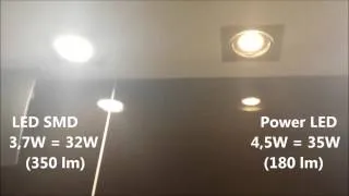 Power LED vs LED SMD - Compare in action